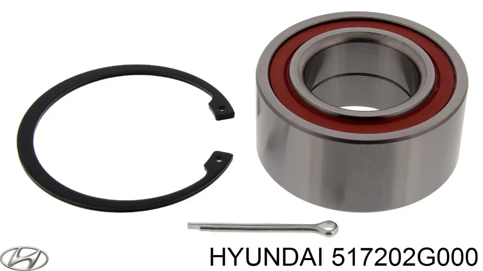 Комплект підшипник маточини передньої Hyundai/Kia 517202G000 ціна, від 25.69 USD