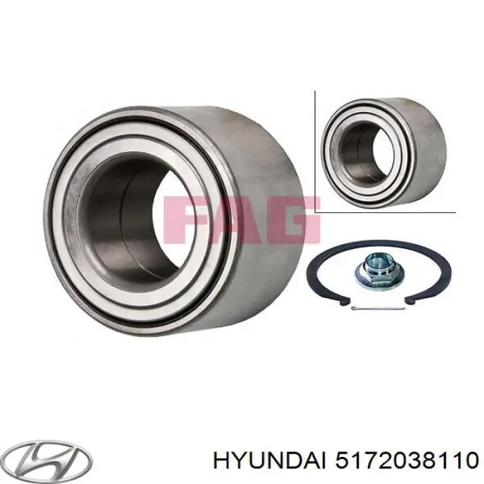 5172038110 Hyundai/Kia Підшипник маточини передньої