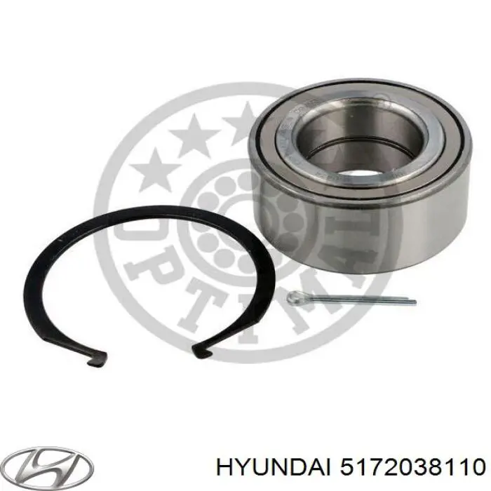 Комплект підшипник маточини передньої Hyundai/Kia 5172038110 ціна, від 32.50 USD