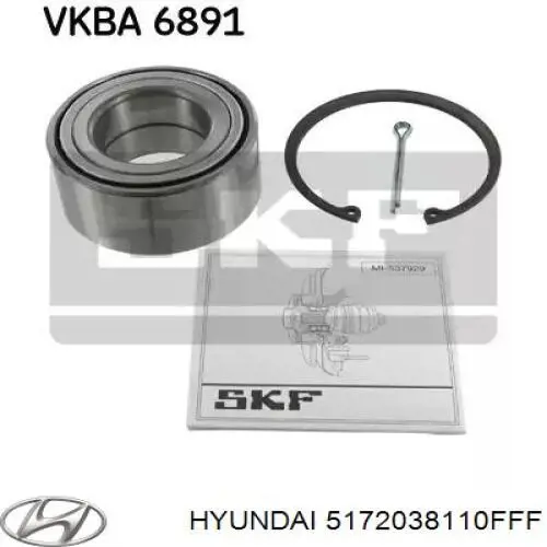 Підшипник маточини передньої 5172038110FFF Hyundai/Kia