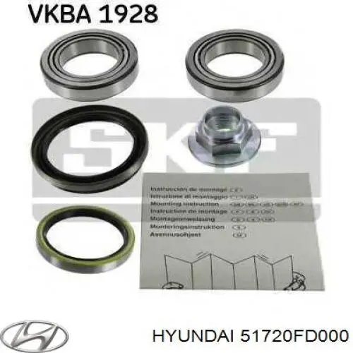 51720FD000 Hyundai/Kia Підшипник маточини передньої