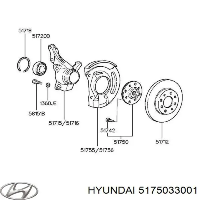 Купити Передня маточина Hyundai Sonata III 