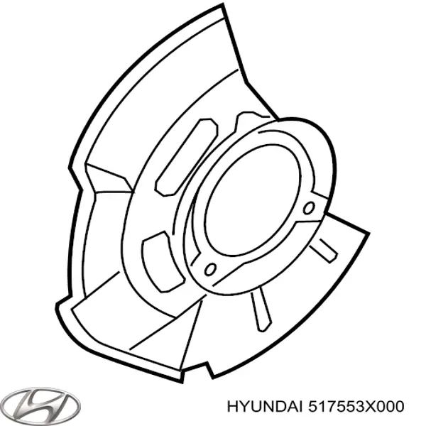 Захист гальмівного диска, переднього, лівого Hyundai/Kia 517553X000 ціна, від 28.41 USD