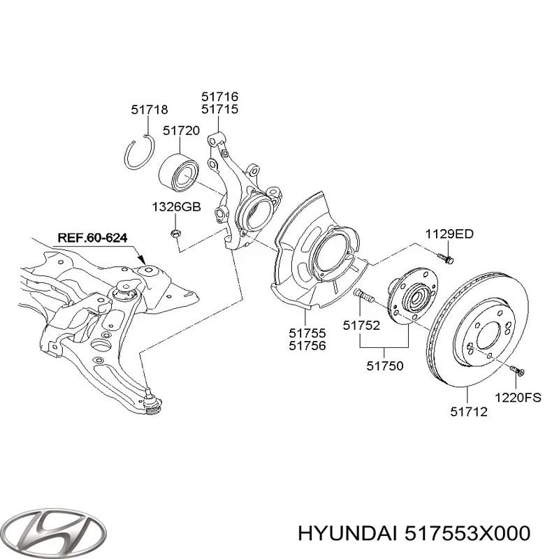  517553X000 Hyundai/Kia