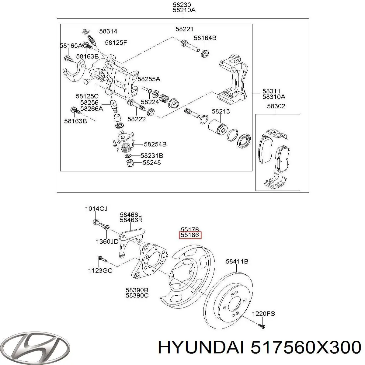 Захист гальмівного диска, переднього, правого Hyundai/Kia 517560X300 ціна, від 17.31 USD