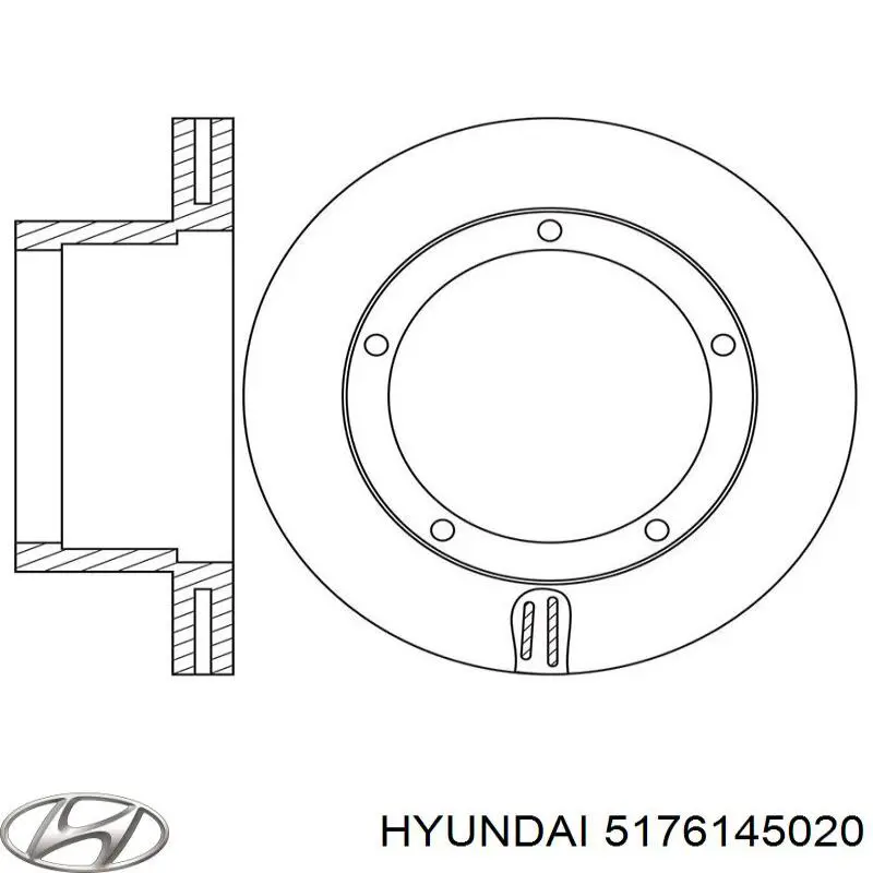 5176145020 Hyundai/Kia диск гальмівний передній