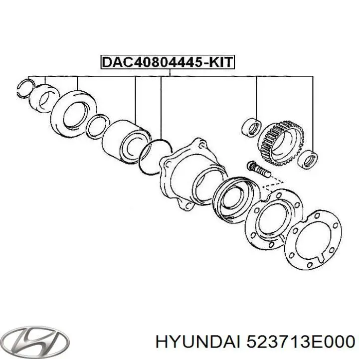 Підшипник піввісі заднього моста 523713E000 Hyundai/Kia