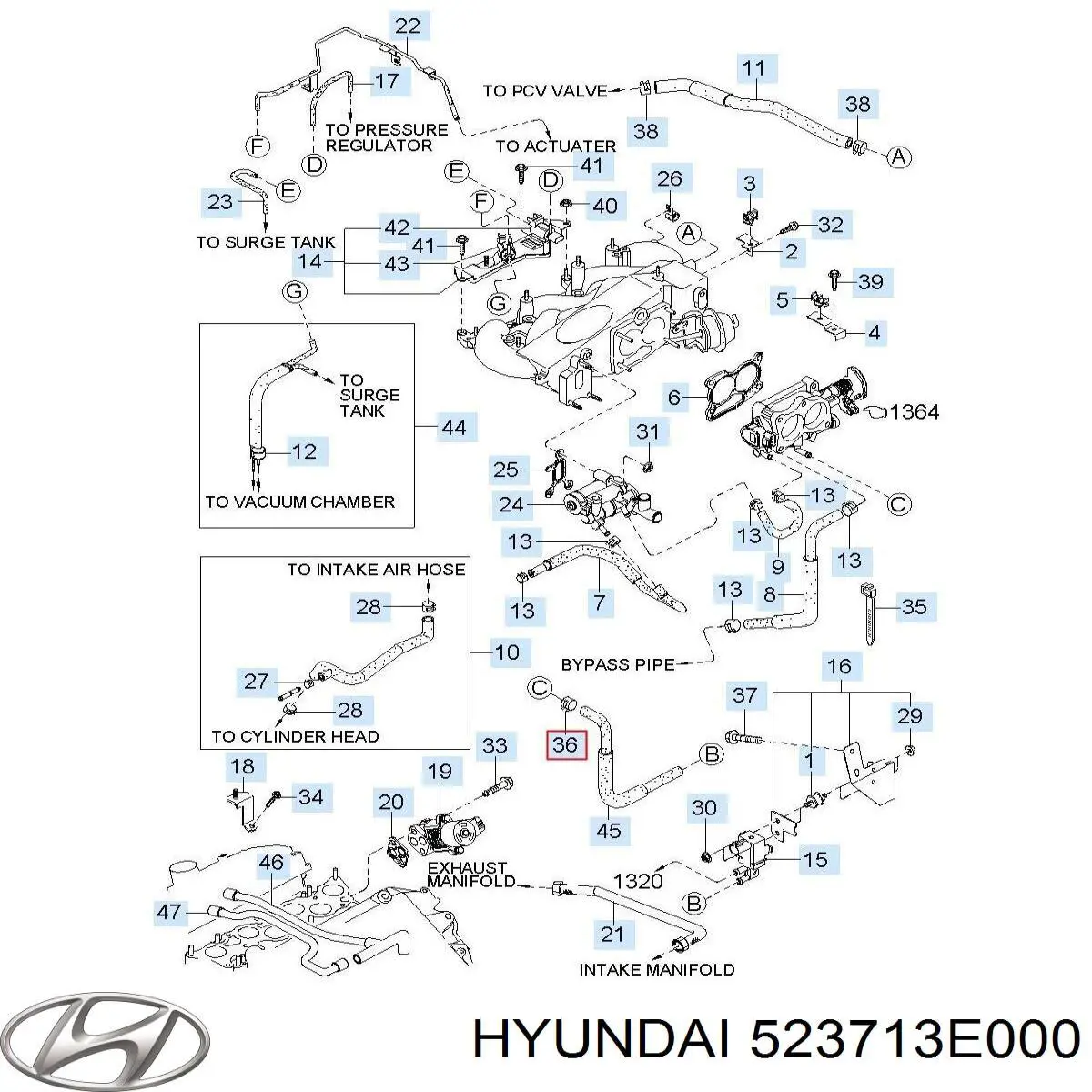 Підшипник піввісі заднього моста Hyundai/Kia 523713E000