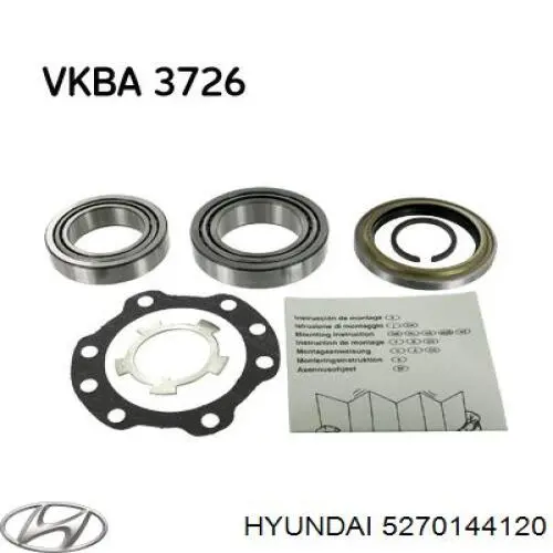 5270144120 Hyundai/Kia підшипник маточини передньої, внутрішній