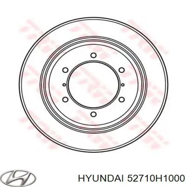Диск гальмівний задній Hyundai/Kia 52710H1000
