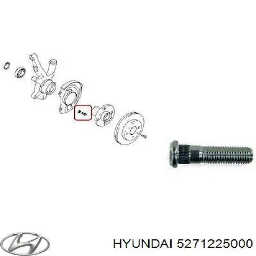 Купити 5271225000 Hyundai/Kia Колісний болт задній