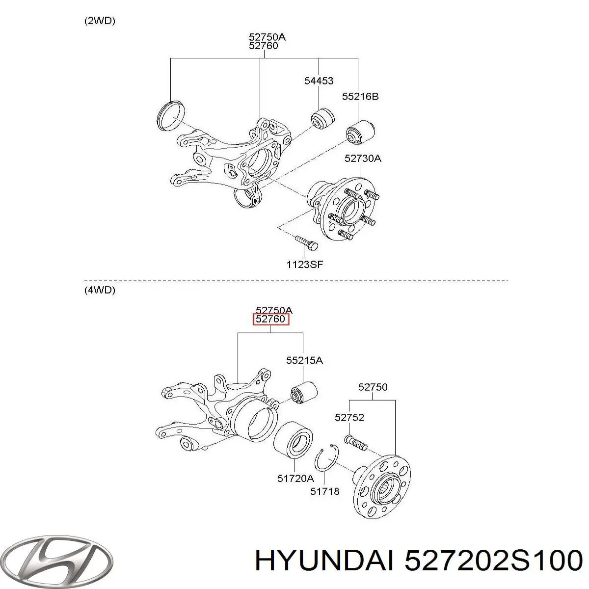 Цапфа - поворотний кулак задній, правий Hyundai Tucson (TM) (Хендай Таксон)