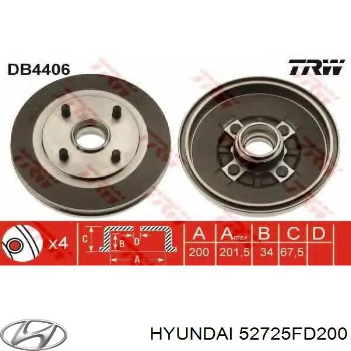 Купити ADG04722 Blue Print Барабан гальмівний задній