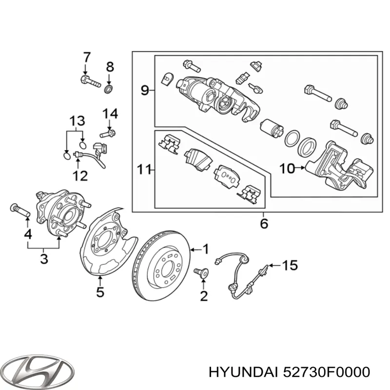 52730F0000 Hyundai/Kia Маточина задня