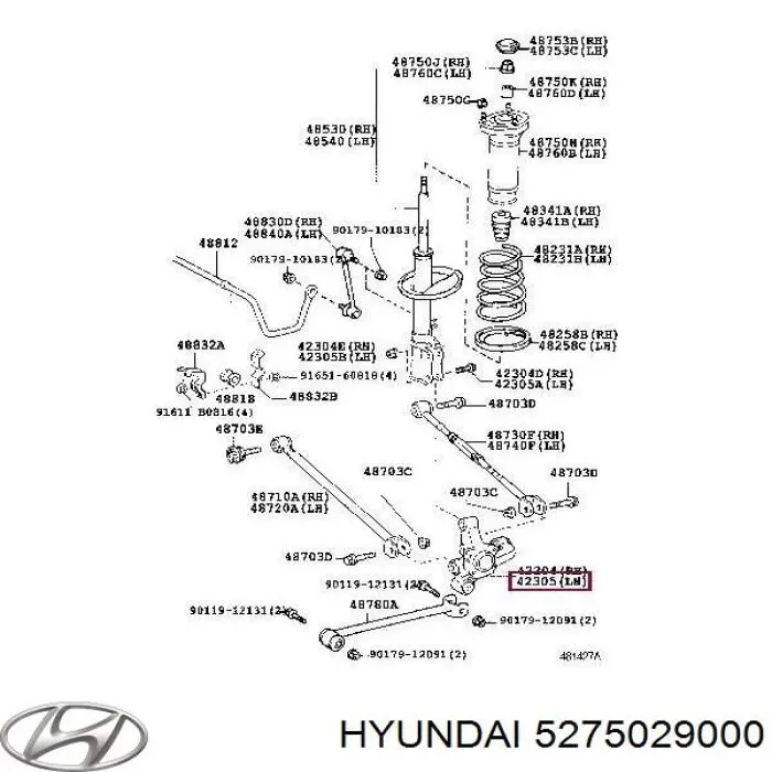 Купити 5275029000 Hyundai/Kia Цапфа ліва