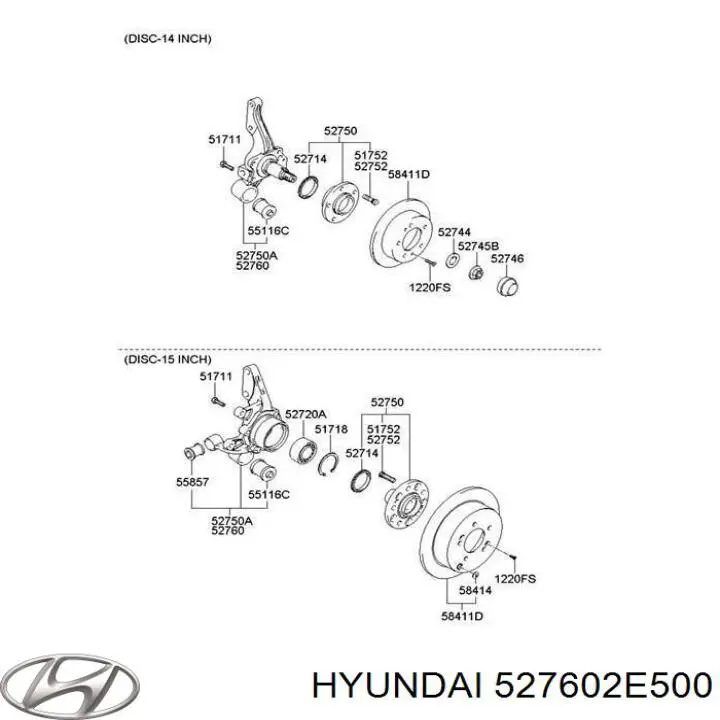  Цапфа - поворотний кулак задній, правий Hyundai Tucson 