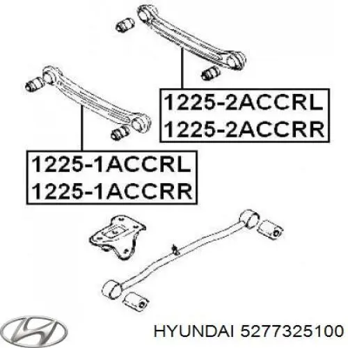 Сайлентблок заднього поперечного важеля, внутрішній 5277325100 Hyundai/Kia