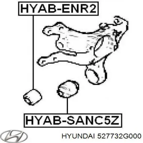 Купити 527732G000 Hyundai/Kia Сайлентблок цапфи задньої