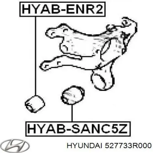 527733R000 Hyundai/Kia сайлентблок цапфи задньої