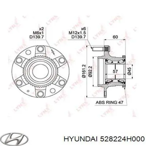Кільце стопорне підшипника задньої піввісі Hyundai/Kia 528224H000 ціна, від 12.67 USD