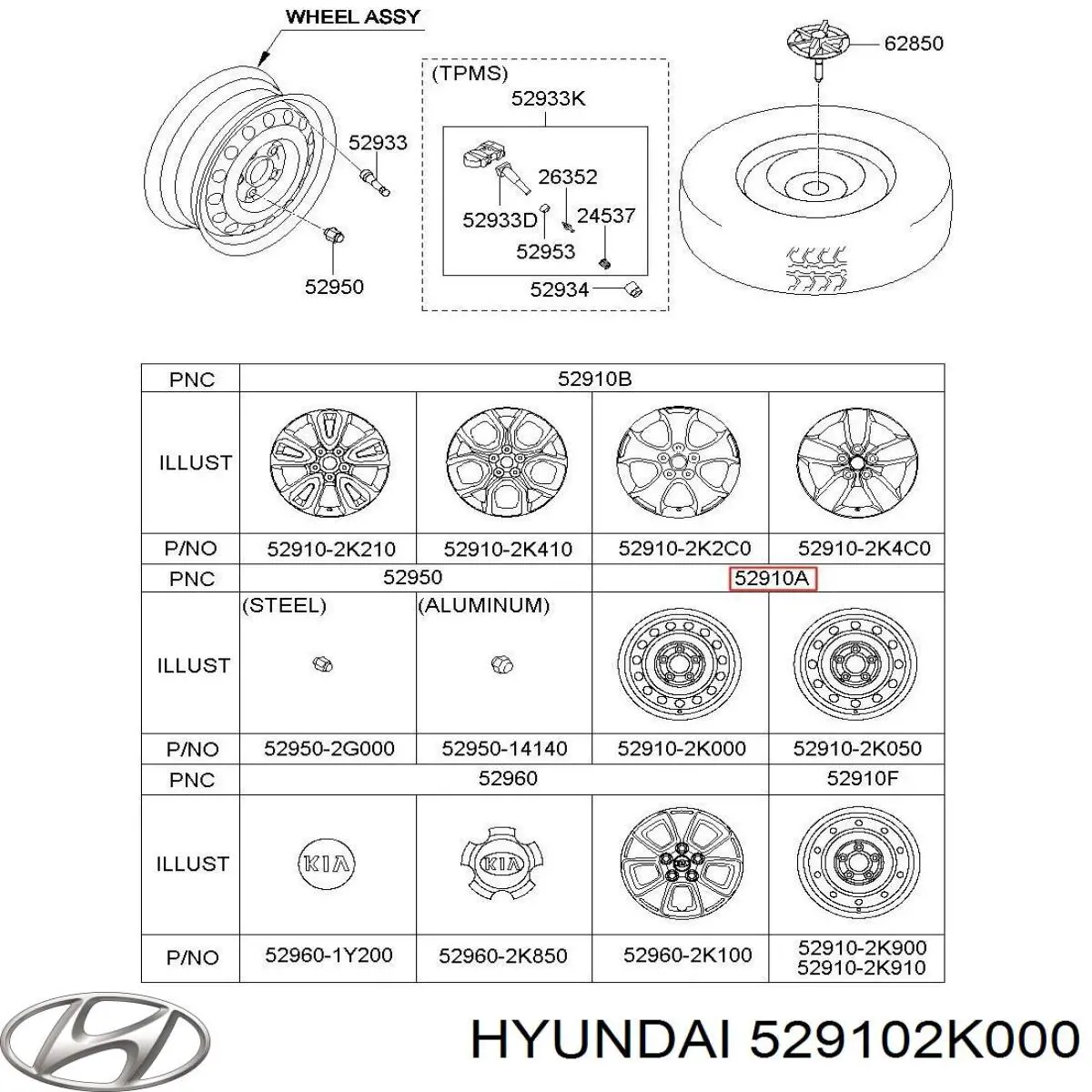  Hyundai/Kia 529102K000 ціна, від 57.00 USD