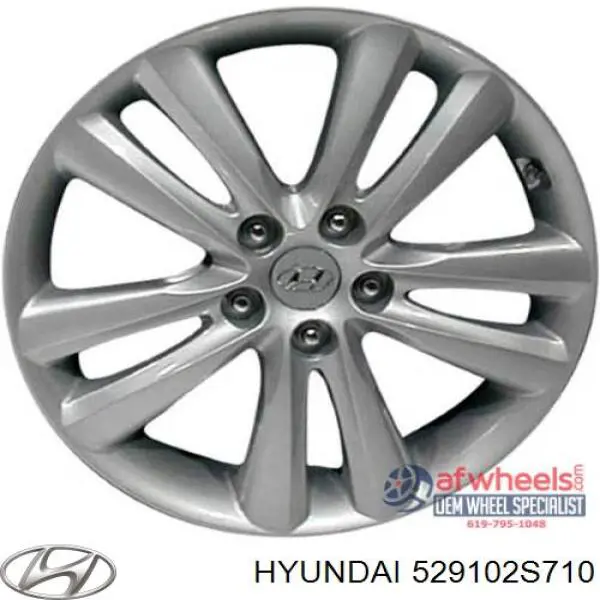 Диски колісні литі (легкосплавні, титанові) Hyundai/Kia 529102S710 ціна, від 155.77 USD