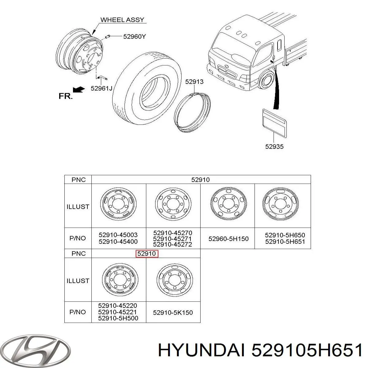  529105H651 Hyundai/Kia