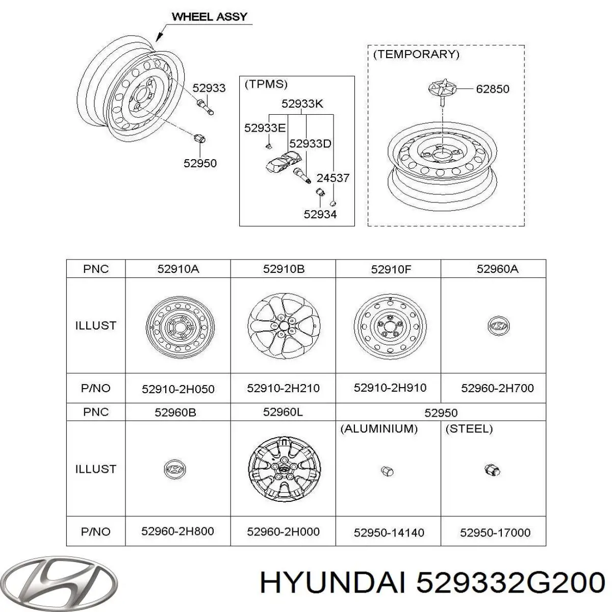 Датчик тиску повітря в шинах 529332G200 Hyundai/Kia