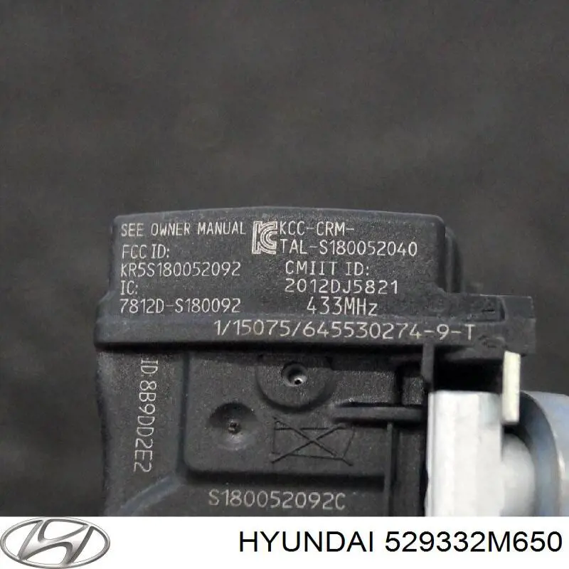 529332M650 Hyundai/Kia датчик тиску повітря в шинах