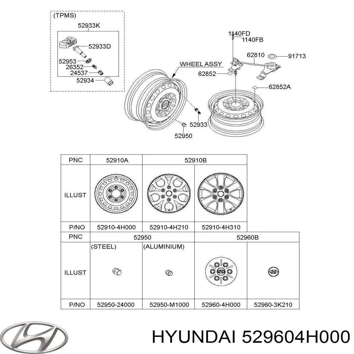 529604H000 Hyundai/Kia Ковпаки на колеса