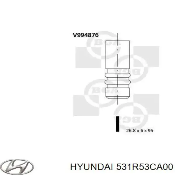 Головка блока циліндрів (ГБЦ), права Hyundai/Kia 221103C200 ціна, від 87.40 USD