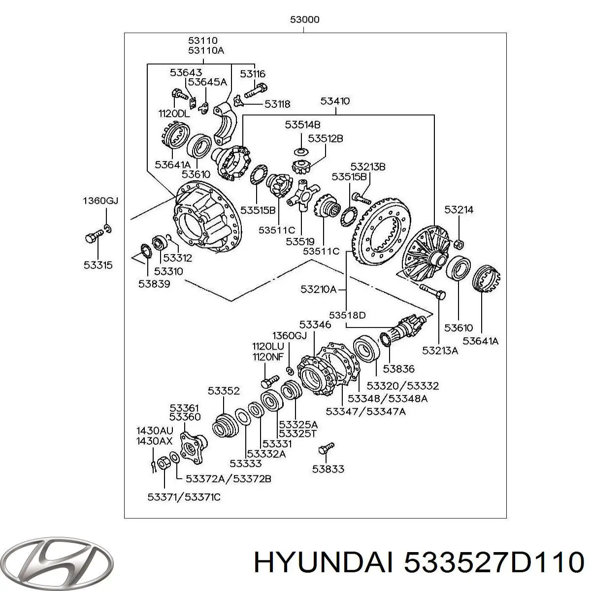  Hyundai/Kia 533527D110 ціна, від 25.41 USD