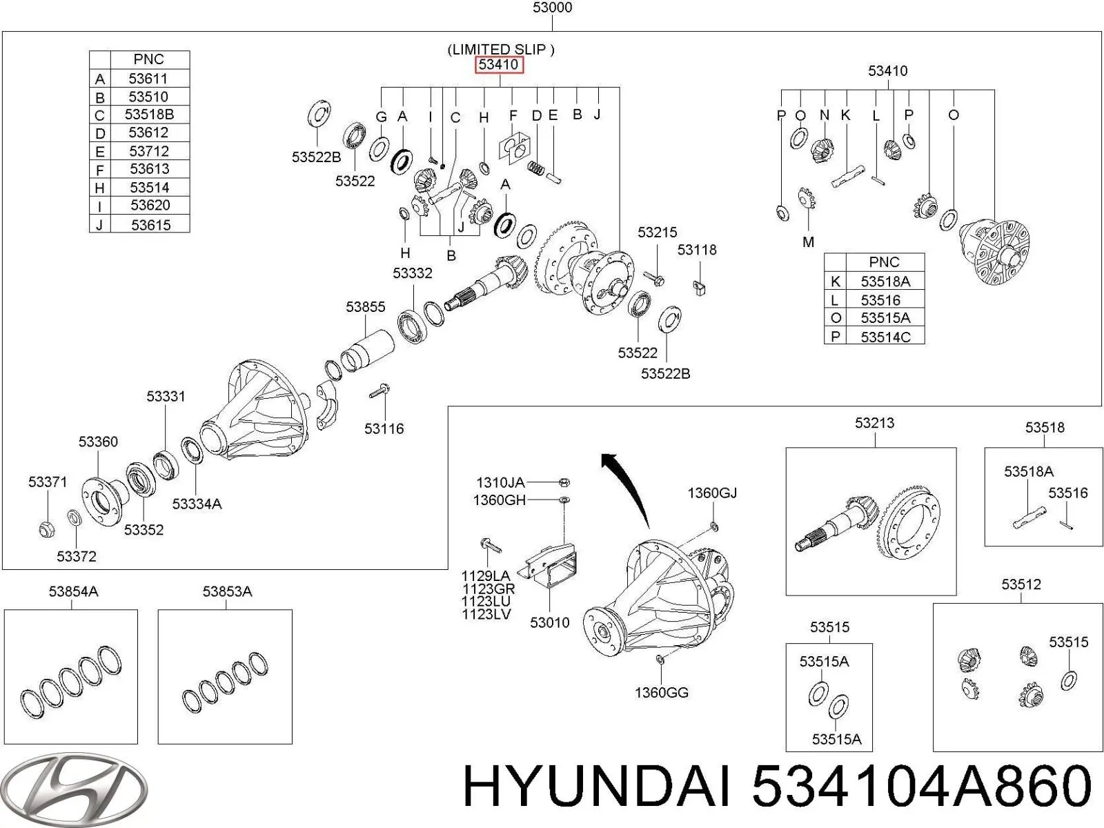  534104A860 Hyundai/Kia