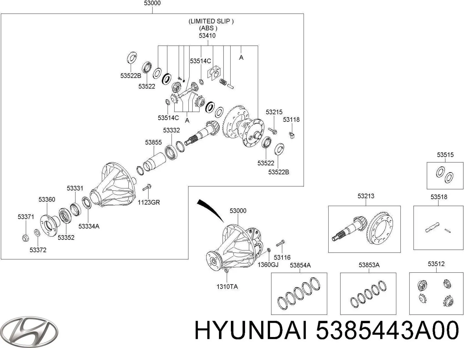 5385443A00 Hyundai/Kia 
