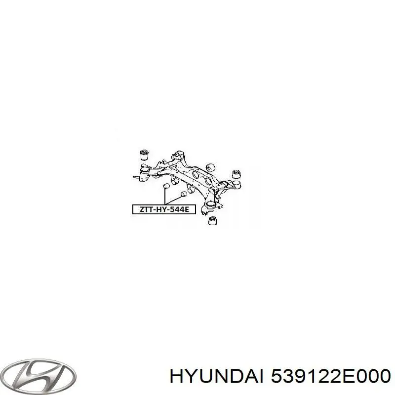 Сайлентблок задньої балки/підрамника 539122E000 Hyundai/Kia