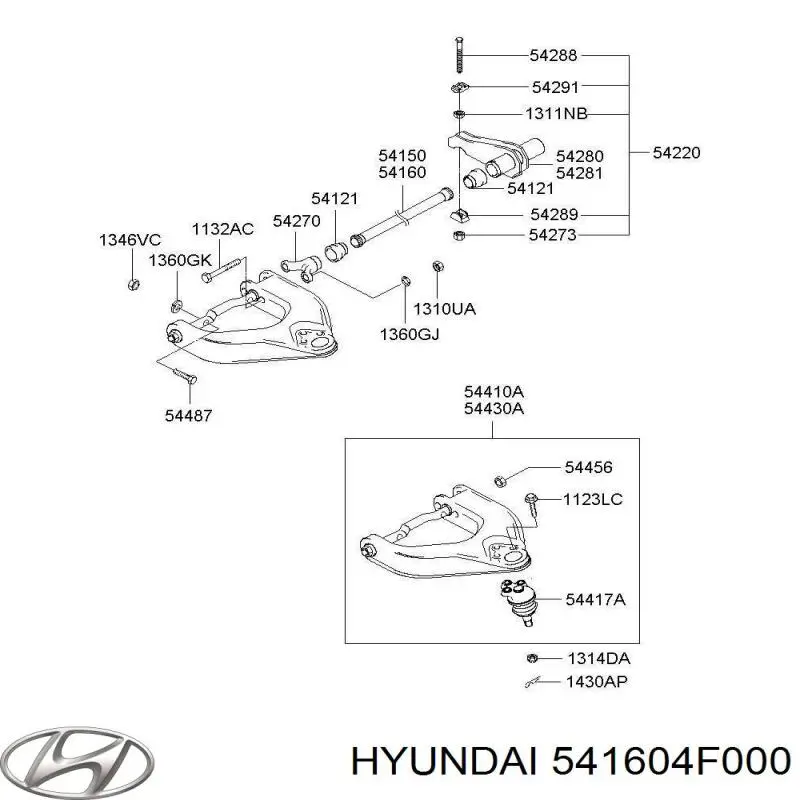  541604F000 Hyundai/Kia