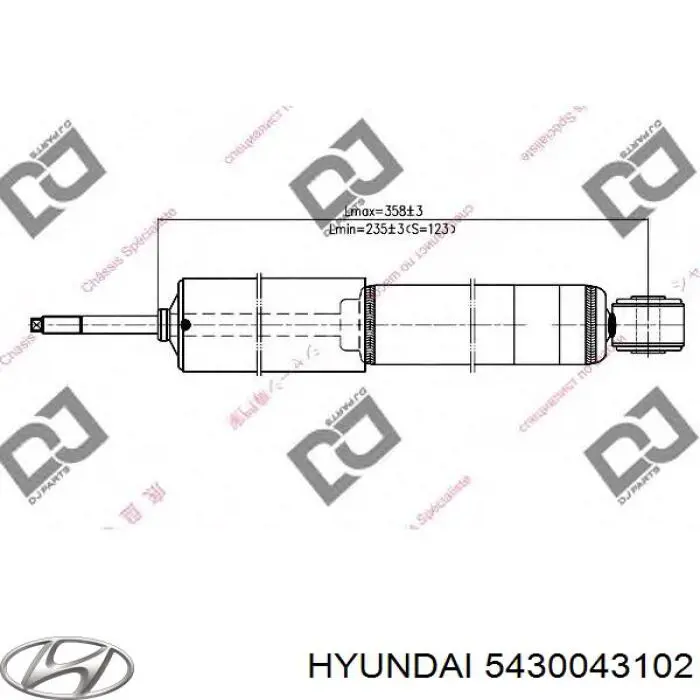 Амортизатор передній 5430043102 Hyundai/Kia