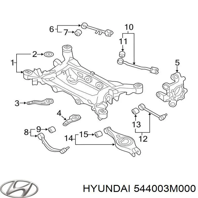 Важіль передньої підвіски верхній, лівий Hyundai/Kia 544003M000 ціна, від 32.71 USD