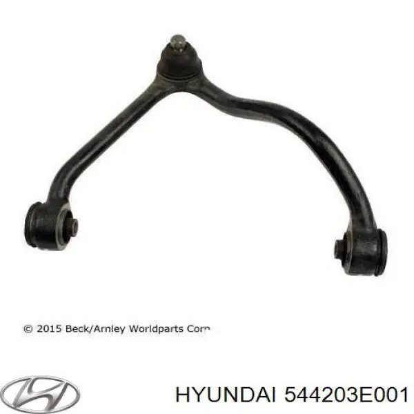 Важіль передньої підвіски верхній, правий 544203E001 Hyundai/Kia