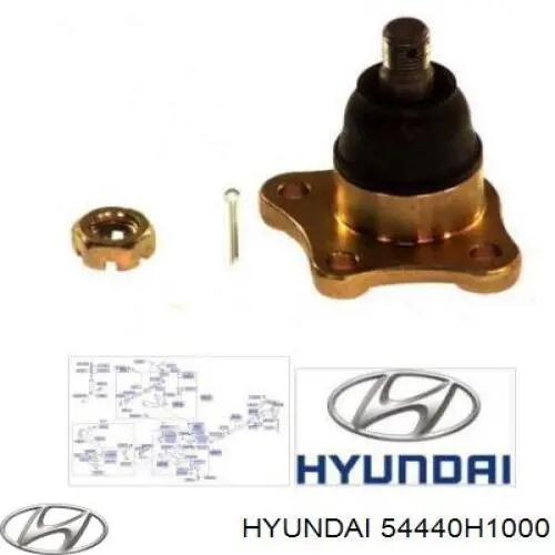 Купити 54440H1000 Hyundai/Kia Кульова опора, верхня