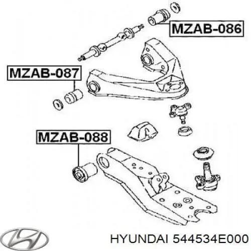 Купити 544534E000 Hyundai/Kia Сайлентблок переднього верхнього важеля