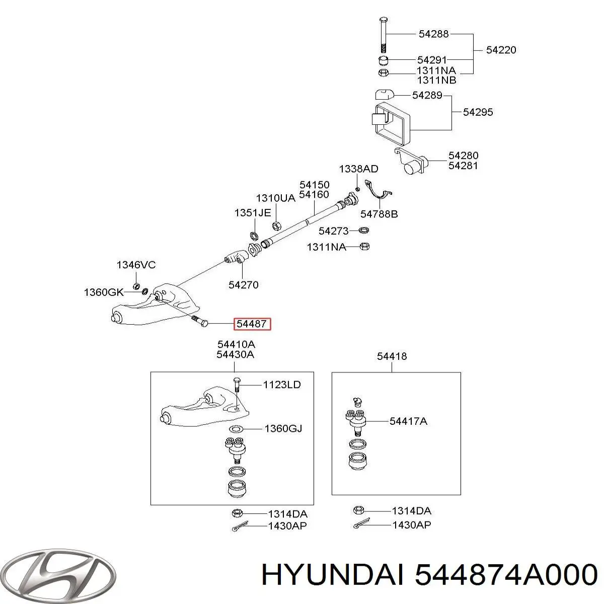  544874A000 Hyundai/Kia