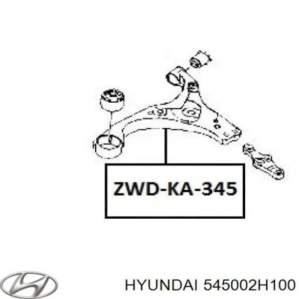 Важіль передньої підвіски нижній, лівий 545002H100 Hyundai/Kia