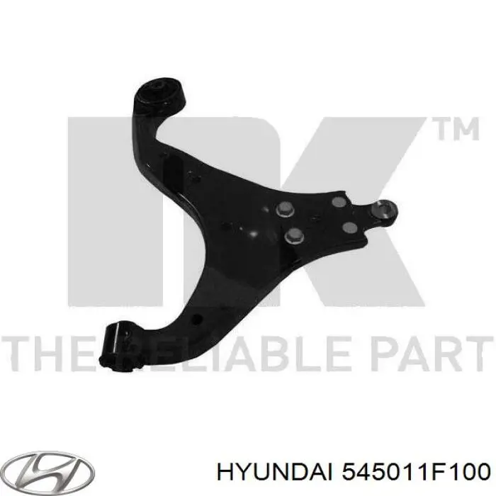 Важіль передньої підвіски нижній, правий 545011F100 Hyundai/Kia