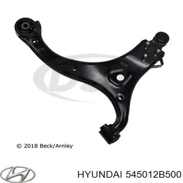 Важіль передньої підвіски нижній, правий 545012B500 Hyundai/Kia