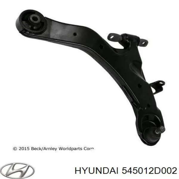 Важіль передньої підвіски нижній, правий 545012D002 Hyundai/Kia