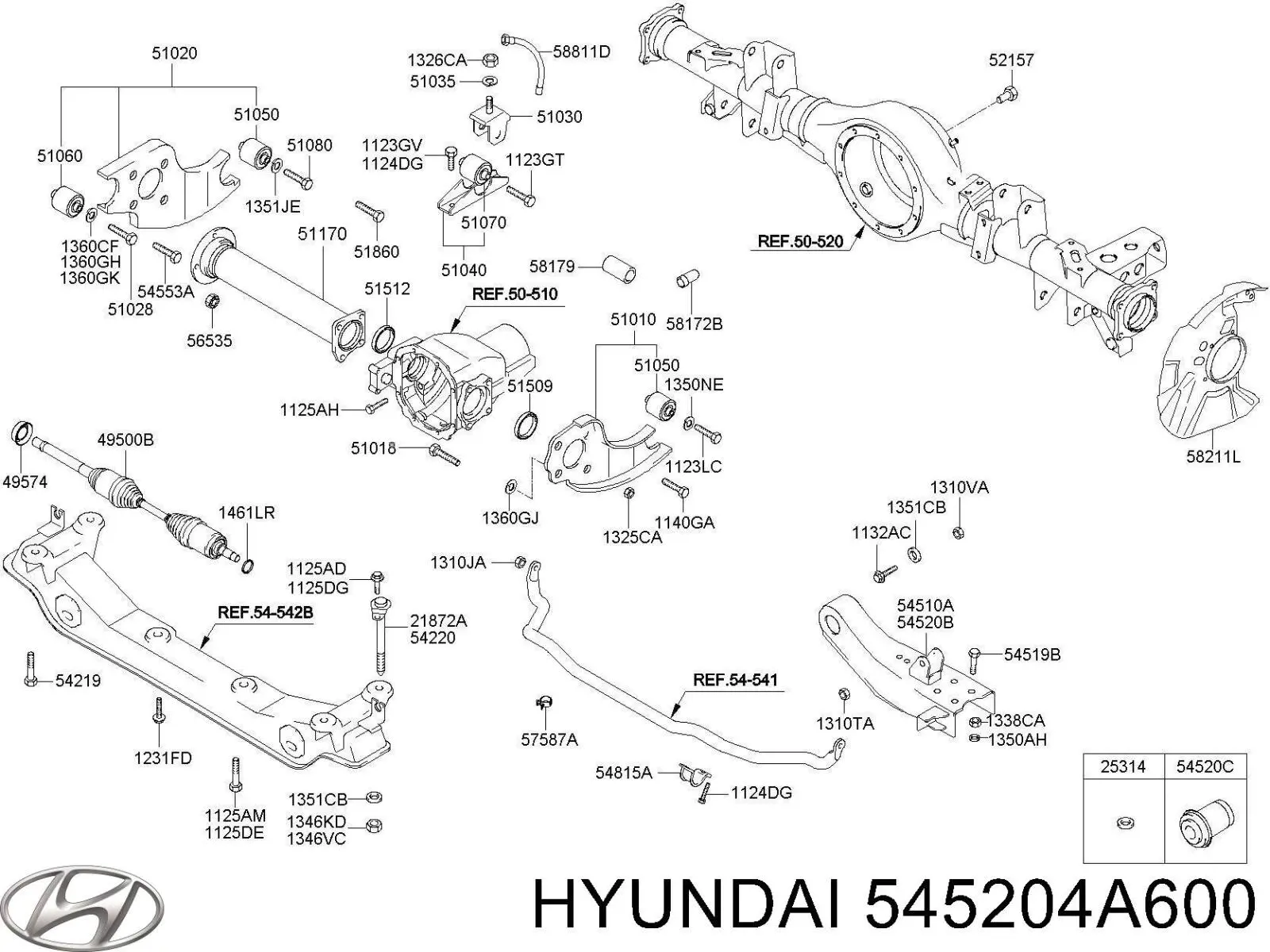  545204A600 Hyundai/Kia