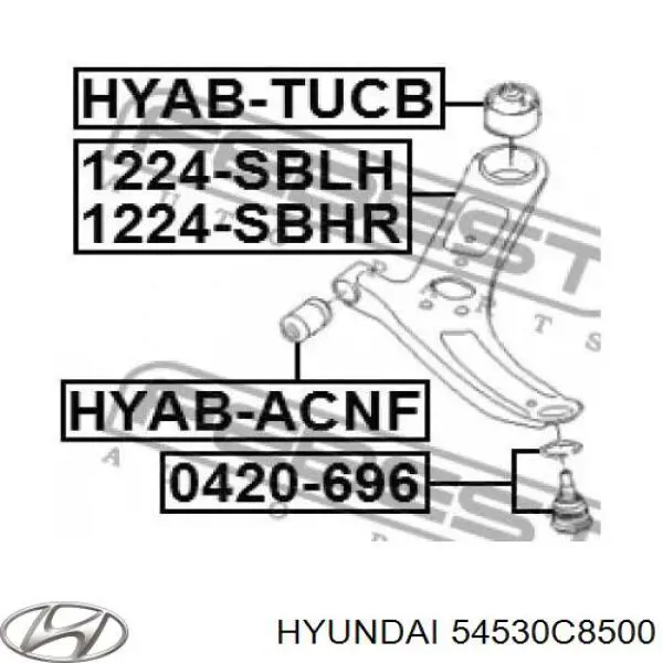 Купити 54530C8500 Hyundai/Kia Кульова опора, нижня
