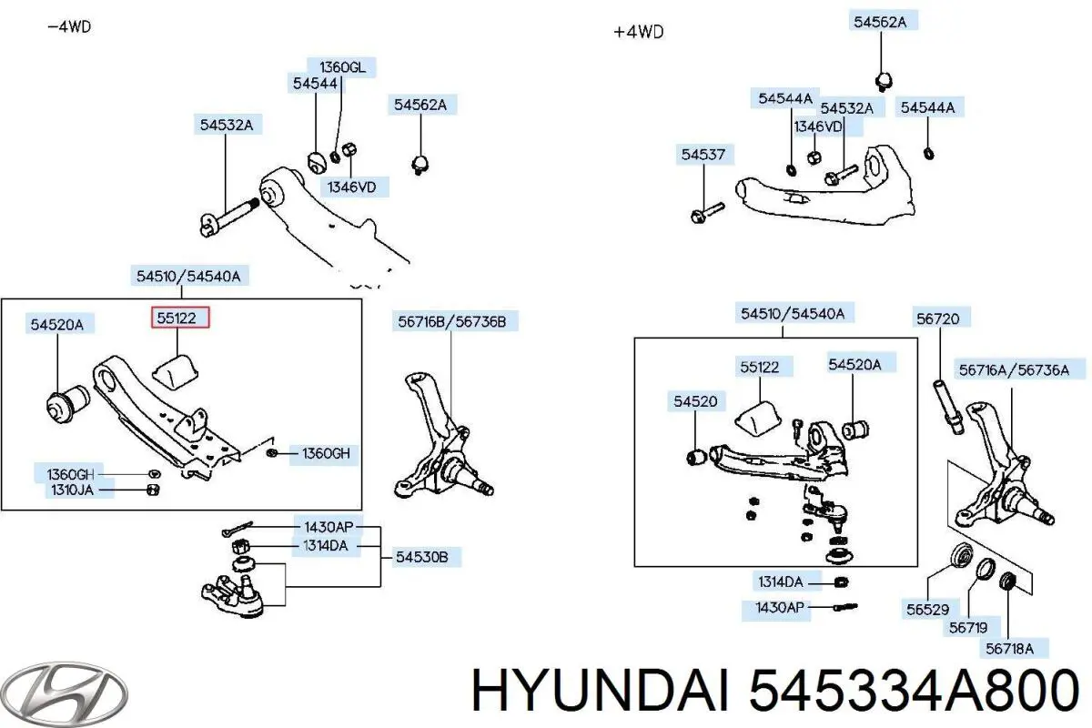  545334A800 Hyundai/Kia