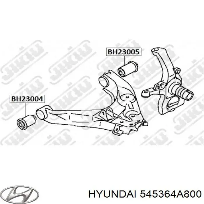 Сайлентблок нижнього важеля передньої підвіски Hyundai/Kia 545364A800 ціна, від 8.46 USD
